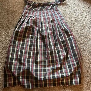 Talbots Women’s Red, Green, Gold, and Black Plaid Skirt Size 10 Lightly Used